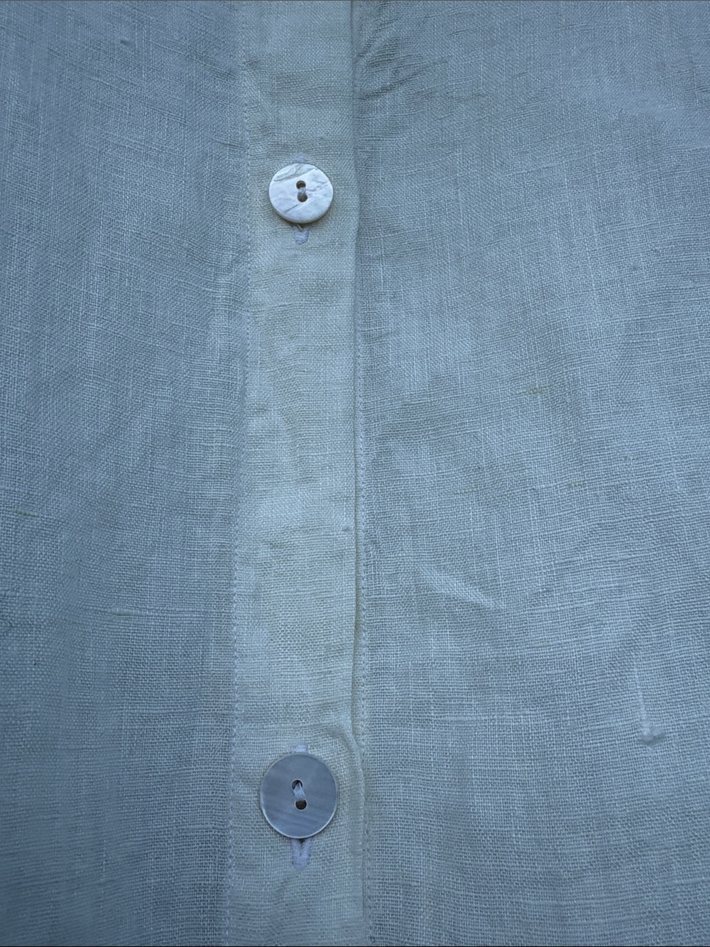 FLAX by Jeanne Engelhart Cream Linen Button-Front Tunic - Picture 5 of 14